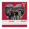 Red Suede Mat Board for 24x24 Frames - Heart Opening for 20x20 Photos